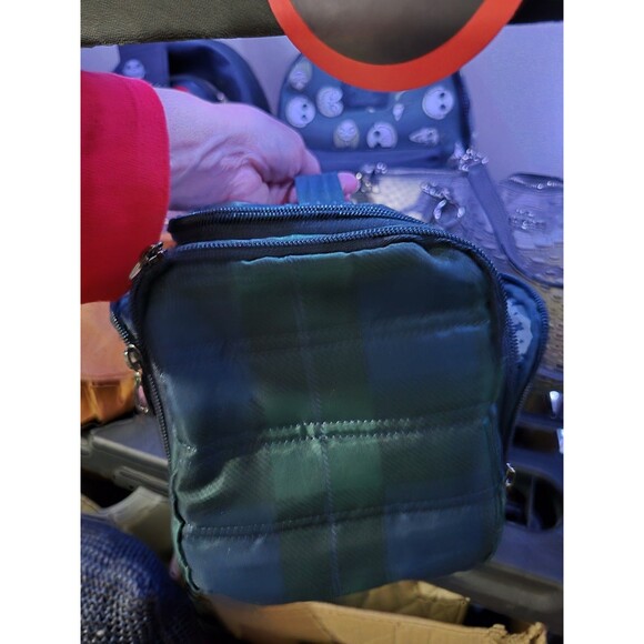 Lug Trolley XL Travel Cosmetic Toiletry Bag Plaid Navy - - Picture 3 of 9